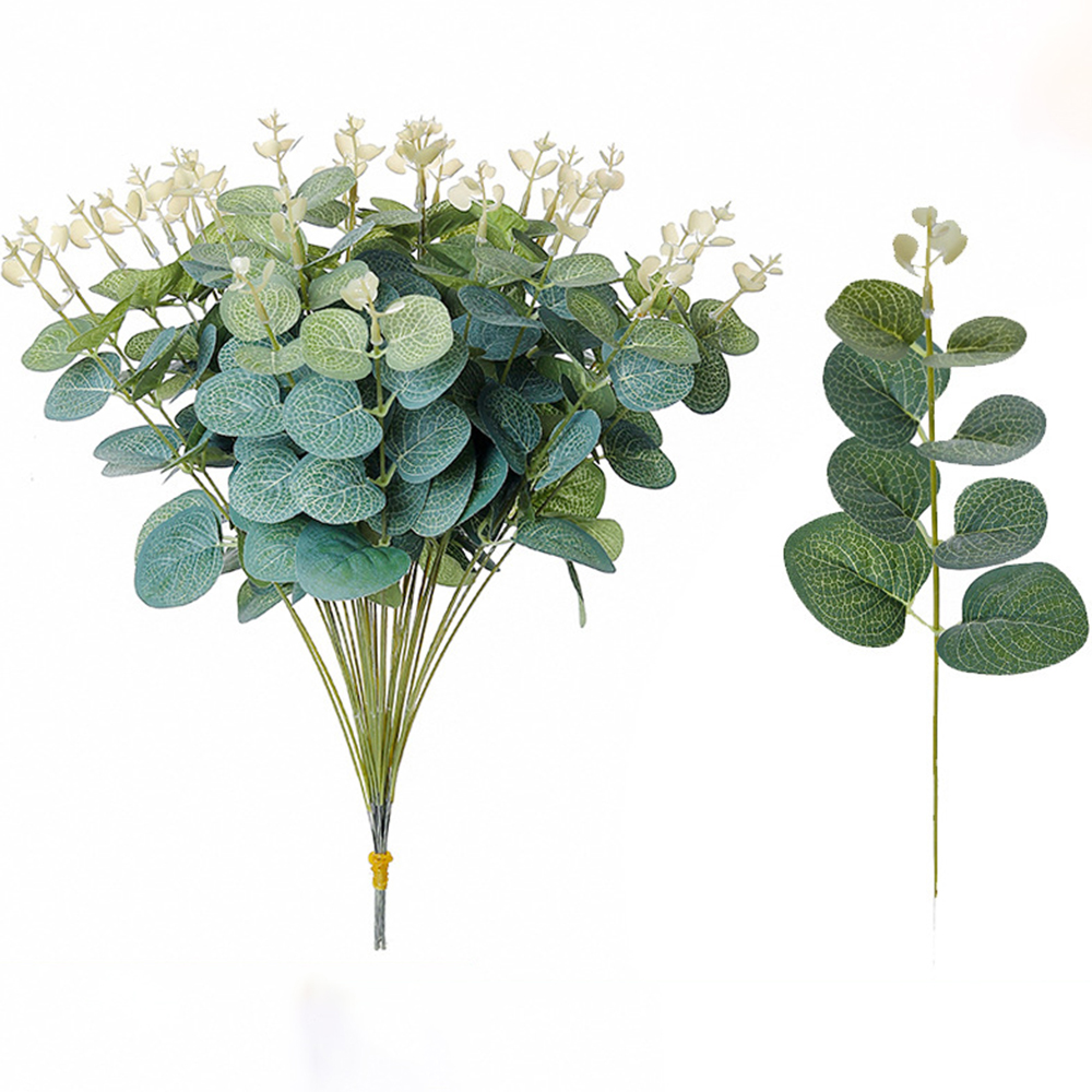Florist Supply Vases - 20PCS 가짜 식물 실크 유칼립투스 잎