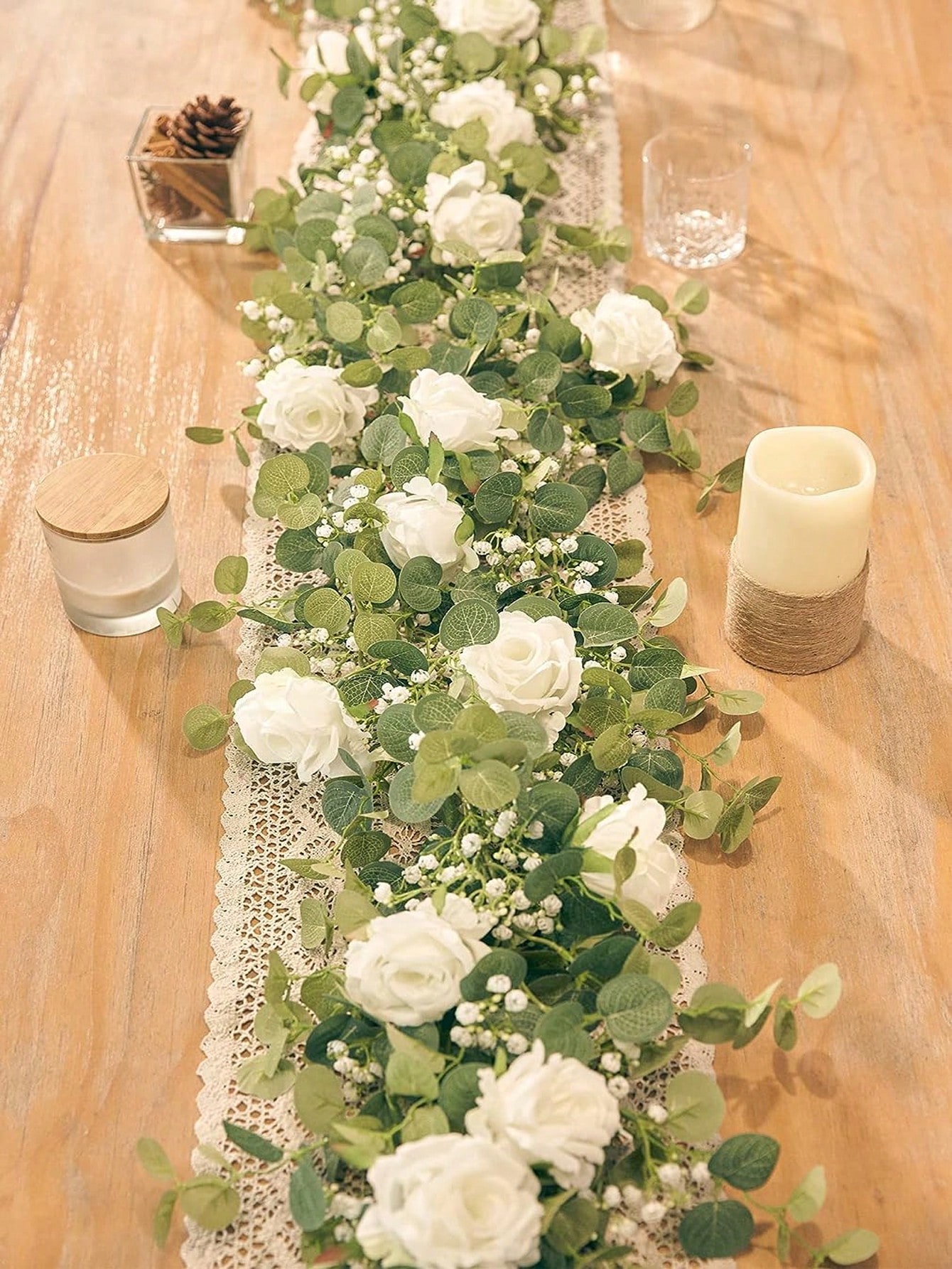 1pc 5.9FT 인공 유칼립투스 포도 나무 가짜 장미 - Eucalyptus Preserved 리뷰 및 가격