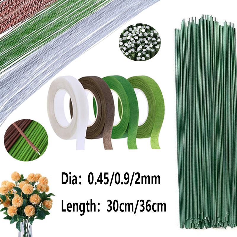 22/20 게이지 연두색 꽃무늬 와이어 줄기, 조화 제 - Florist Supply Bulk 리뷰 및 가격