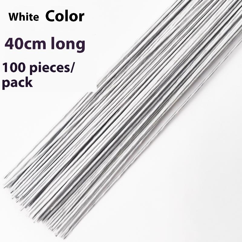 뜨거운 판매 100Pcs 40cm 꽃 와이어 줄기 인공 - Florist Supply Bulk 리뷰 및 가격